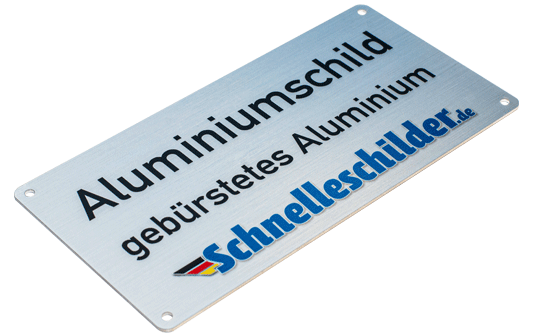 Geburstetes aluminiumschild