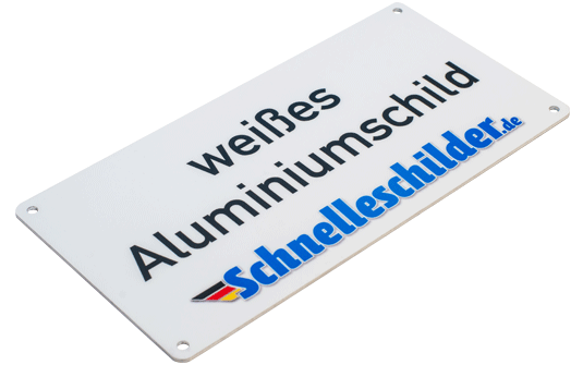 Aluminiumschild weibes