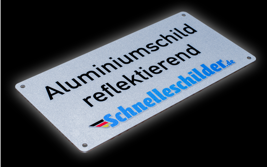 Aluminiumschild reflektierend