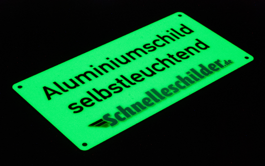 Aluminiumschild selbstleuchtend