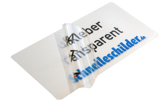 Aufkleber transparent