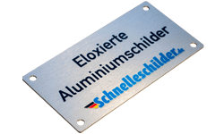 Eloxierte Aluminiumschilder