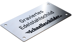Gravierte metallschilder, edelstahlschilder.