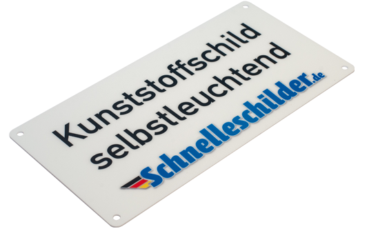 Kunststoffschild selbstleuchtend