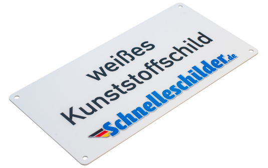 Kunststoffschild Weisse